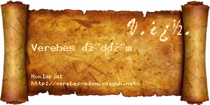 Verebes Ádám névjegykártya